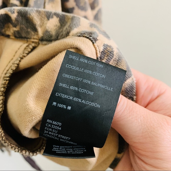 Free People Seize The Day Leopard Jacket Sz Large - Picture 9 of 9